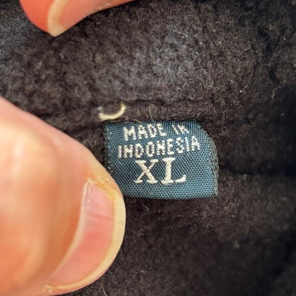 VTG 90s POLO RALPH LAUREN Full Zip Polartec Fleece Jacket in Black SZ XL - Picture 9 of 12